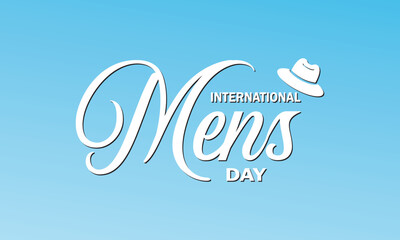 International men's day celebrated on November 19.  For celebration cards, party posters, gift tags. Vector illustration. EPS 10