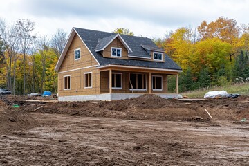 Early Stage Construction Site Showing the Foundation for Future Development