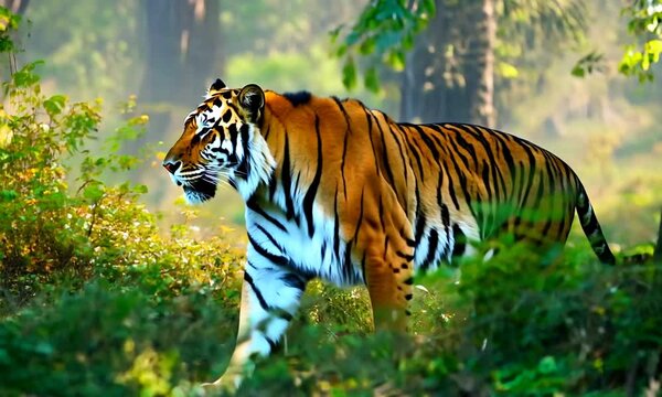 tiger in the jungle