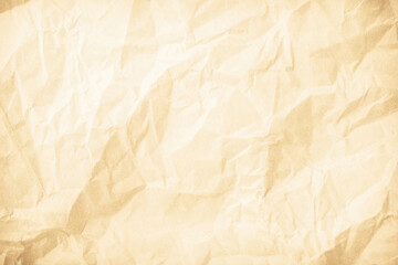 Crumpled brown paper texture background for design with copy space for text or image.