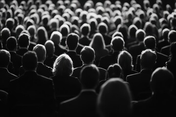 Engaged Audience Attentively Listening to a Speaker