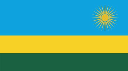 Rwanda Flag Illustration