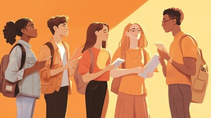 Obraz premium First-time voter guide, young adults preparing for their first election