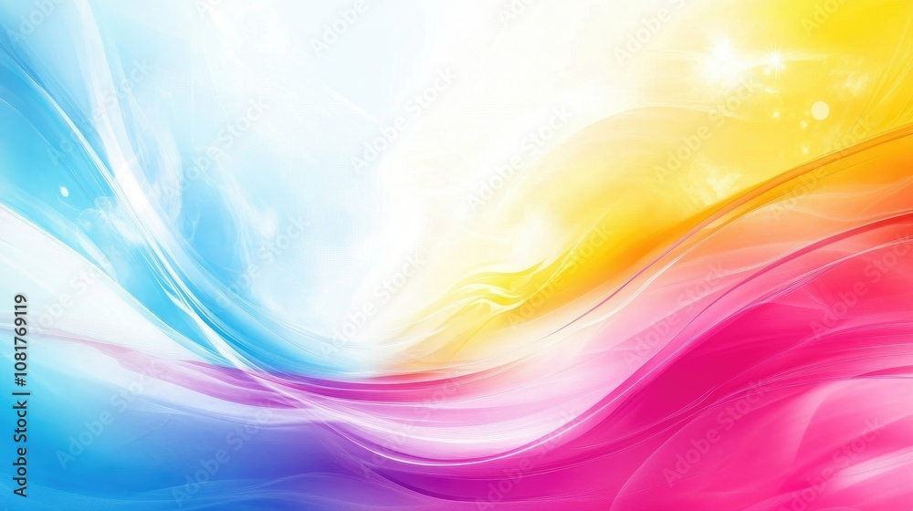 Poster abstract colorful wave background