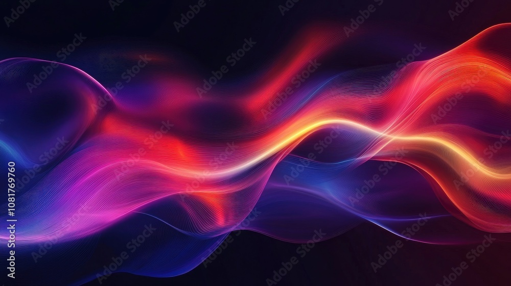 Poster abstract colorful wave background