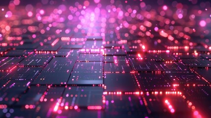 Fototapeta premium Glowing digital grid representing a data network