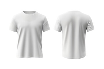Naklejka premium mockup plain white t-shirts. seen front and back. transparent background