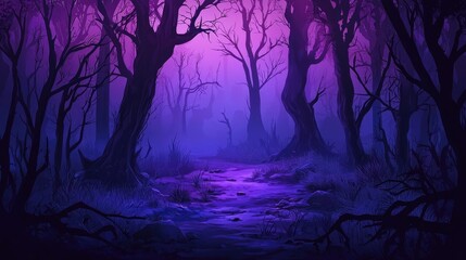 A Pathway Through a Dark and Foggy Forest