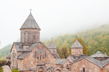 the ancient church of the holy sepulchre of the old town in the mountains