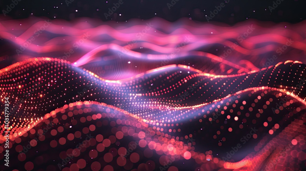 Poster futuristic flowing lines creating a sense of energy