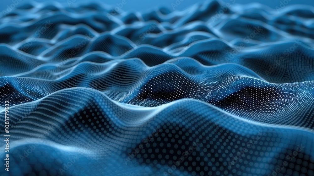 Poster futuristic flowing lines creating a sense of energy