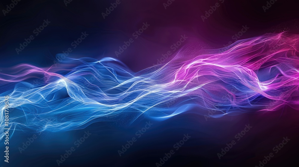 Poster futuristic flowing lines creating a sense of energy