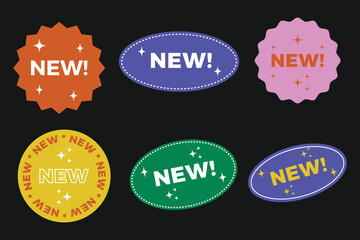 New vintage badge element collection.Vector illustration