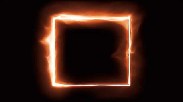 motion two tone graphic design creating dynamic visual black background 4K rectangle glowing shape abstract electric light decoration brown backlight technology placeholder movement effect outline