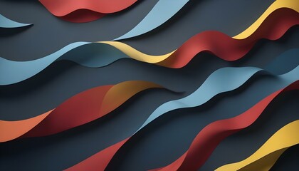 Naklejka premium ondas curvas modernas, coloridas y discretas