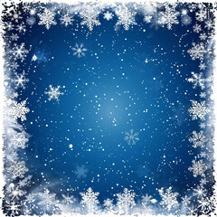 Christmas background with snowflake border 