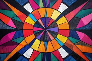 Vibrant Cosmic Pattern with Intricate Lines for Design Projects