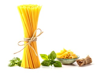 Spaghetti Tied with Rope - Isolated Food Photography