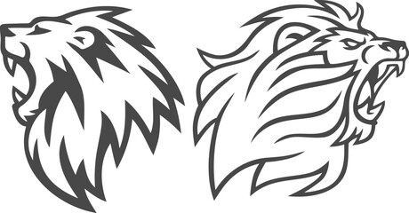 Lion Head Vector illustration art