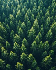 Fototapeta premium High-Tech Logging with Drones and Robotic Arms in Forest