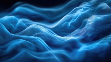 Fototapeta premium Abstract wave background design with delicate blue hues, creating a serene atmosphere. The elegant blue waves flow seamlessly across the composition, perfect for various creative projects.