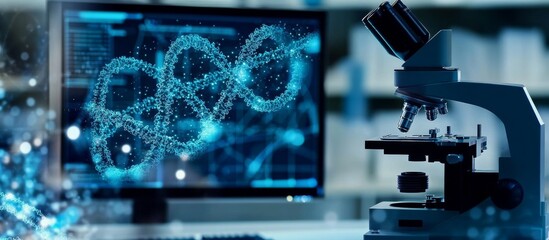 Microbiology and DNA Testing in a Laboratory for Scientific Research and Biotechnology Using Digital Technology.