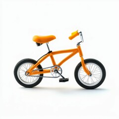 Fototapeta premium Orange bicycle on white background.