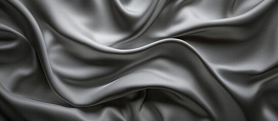 Obraz premium Close-Up of Textured Gray Fabric with Voluminous Folds
