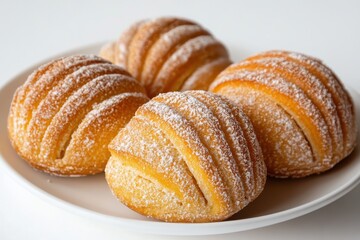 Delicious Mexican Conchas Bread with Sugary Topping for Dessert