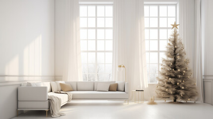 Minimal Christmas Interior - Contemporary Holiday Decor