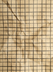 squared paper crumpled background