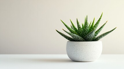 A small jade plant with round, fleshy green leaves, resting on a clean white surface