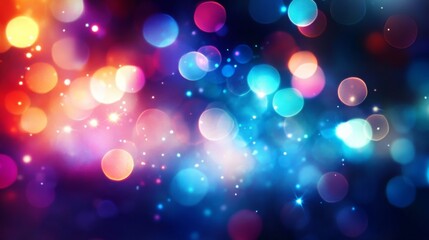 Colorful circles in a night party atmosphere with a blurred silhouette effect - vibrant and dynamic event concept.