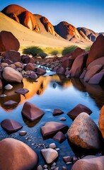 rocks and water