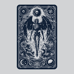 falling angel tarot playing card