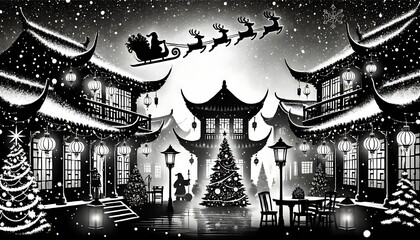 Fototapeta premium Christmas festivals in different countries