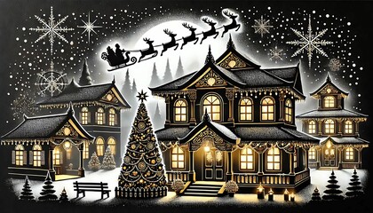 Fototapeta premium Christmas festivals in different countries