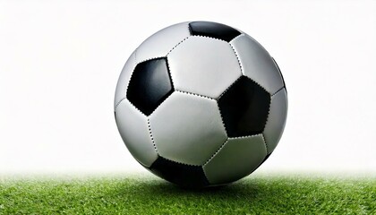 Fototapeta premium Soccer ball on grass background