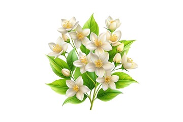 Fototapeta premium Vector White Flower Design. Elegant Floral Illustration. Minimalist White Blooms. Delicate Flower Vector. White Floral on White.