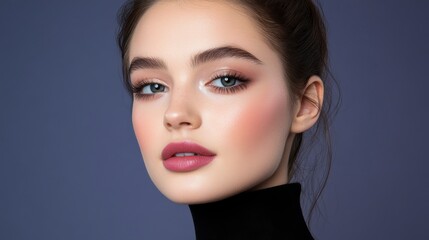 Fototapeta premium Stunning Model Portrait in Studio Setting