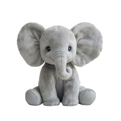 Adorable and Charming Baby Elephant Soft Toy Perfect for Children's Rooms, Gifts, and Decor, on the transparent background