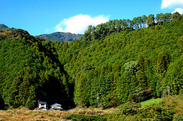 秋の山里の風景