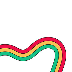 Wave Hippie Retro Rainbow