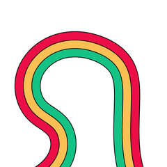 Wave Hippie Retro Rainbow