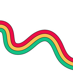 Wave Hippie Retro Rainbow