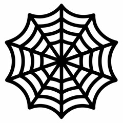 Obraz premium Spider web vector illustration with white background