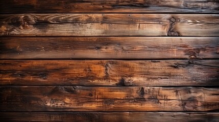Naklejka premium Old Dark Brown Wooden Planks with Cracked Texture