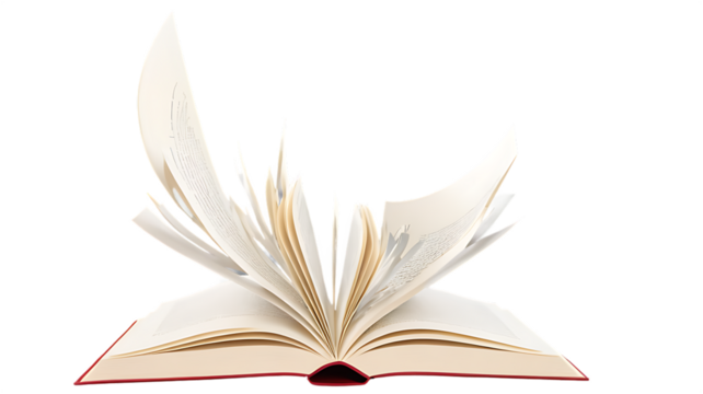 "Cut-out of an open book, symbolizing knowledge and imagination." - Powered by Adobe
