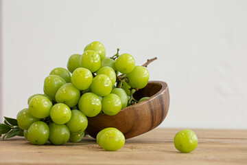 Shine Muscat Grape with on white background.