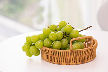 Shine Muscat Grape with on white background.